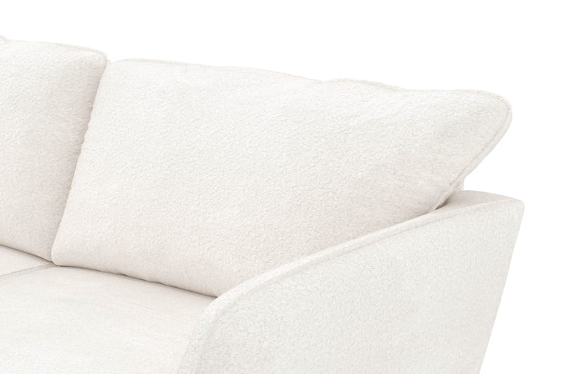 Trend Lyx 4-sits Vänstervänd L-formad Schäslongsoffa i Bouclé - Vit - Products - Möbler - Soffa - Divansoffa & schäslongsoffa - 4 sits soffa med divan