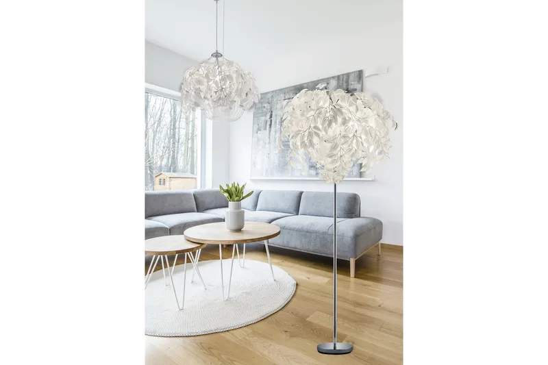 Leavy Golvlampa 3L E14 vit - Vit - Products - Belysning - Lampor & belysning inomhus - Golvlampa