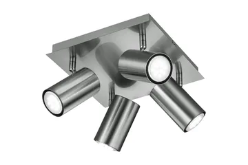 Marley Spotlight fyrkant 4L GU10 borstad stål - Borstad stål - Products - Belysning - Lampor & belysning inomhus - Hall lampa