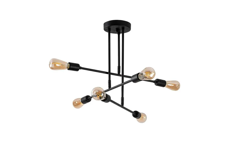 Ljuskrona Pareek Svart - Svart - Products - Belysning - Lampor & belysning inomhus - Taklampa & takbelysning - Takplafond