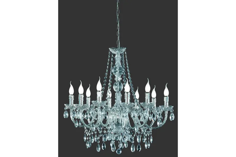 Luster Ljuskrona 10L E14 transparent - Transparent - Products - Belysning - Lampor & belysning inomhus - Taklampa & takbelysning - Kristallkrona & takkrona