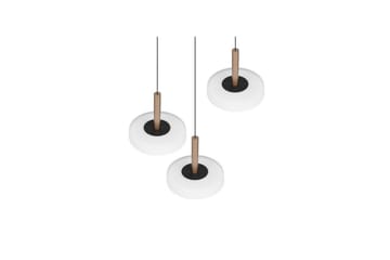 Pendel TRIO Celeste 3-del, Mattsvart/vit/kaffebrun - 3-del, Mattsvart/vit/kaffebrun - Products - Belysning - Lampor & belysning inomhus - Taklampa & takbelysning - Kökslampa & taklampa kök