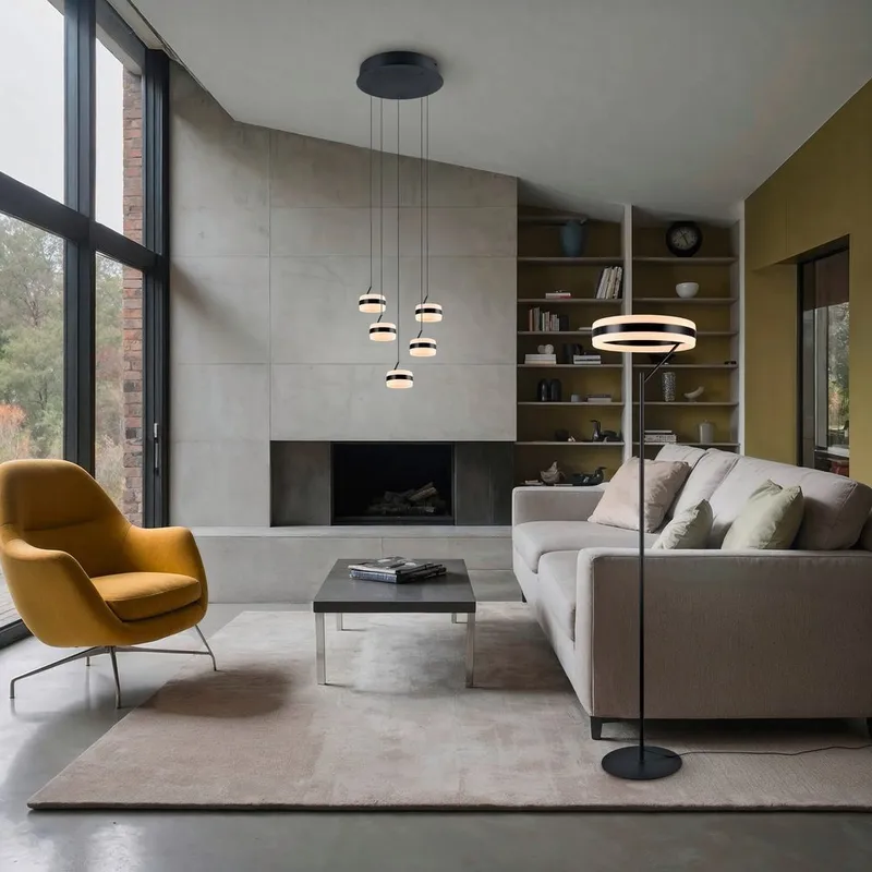 Pendel TRIO Dios - 5 lampor, Borstad Stål - Products - Belysning - Lampor & belysning inomhus - Taklampa & takbelysning - Kökslampa & taklampa kök