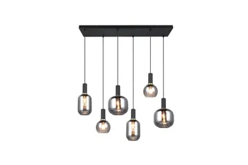 Pendel TRIO Diva 6-del, Mattsvart/kromad - 6-del, Mattsvart/kromad - Products - Belysning - Lampor & belysning inomhus - Taklampa & takbelysning - Kökslampa & taklampa kök