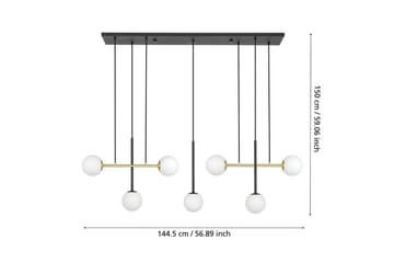 Takpendel Eglo Paz Opalvit/Svart Mässing med 7 Lampor - Products - Belysning - Lampor & belysning inomhus - Taklampa & takbelysning - Pendellampa & hänglampa