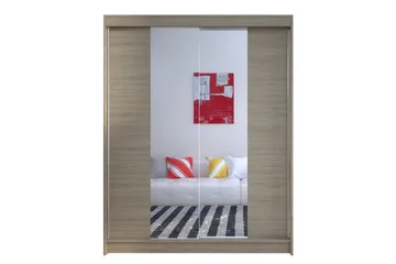 Camino Garderob 150x58x200 cm LED-belysning - Beige - Products - Förvaring - Garderober & garderobssystem
