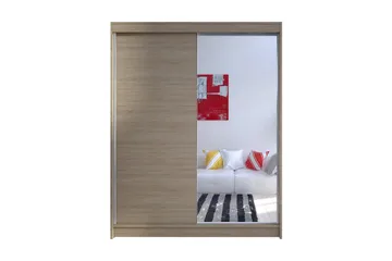 Camino Garderob 150x58x200 cm LED-belysning