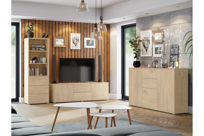 Agawal Möbelset För Vardagsrum - Brun - Products - Förvaring - Förvaringsmöbler - Möbelset för vardagsrum