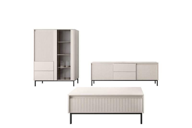 Bjurholm Möbelset För Vardagsrum, Beige