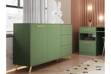 Escaldes Byrå 41x139 cm - Grön/Guld - Products - Förvaring - Förvaringsmöbler - Byrå - Hallbyrå