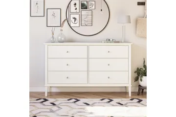 Evgeni Byrå 6 lådor - Vit - Products - Förvaring - Förvaringsmöbler - Byrå