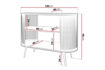 Galia Skänk 120x40 cm - Guld/Svart - Products - Förvaring - Förvaringsmöbler - Sideboard & skänk
