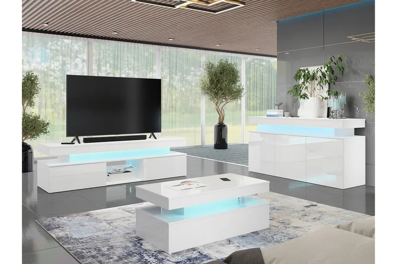 Glenndale Möbelset För Vardagsrum - Vit - Products - Förvaring - Förvaringsmöbler - Möbelset för vardagsrum