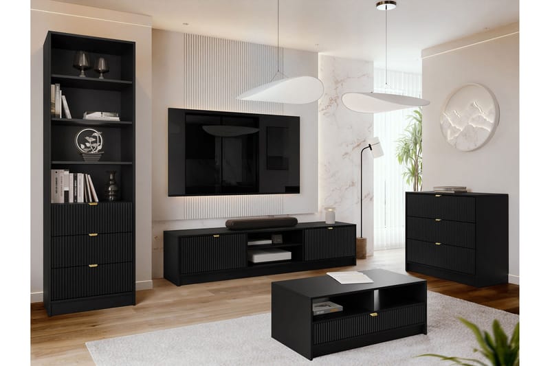 Gudelia Möbelset För Vardagsrum - Svart - Products - Förvaring - Förvaringsmöbler - Möbelset för vardagsrum