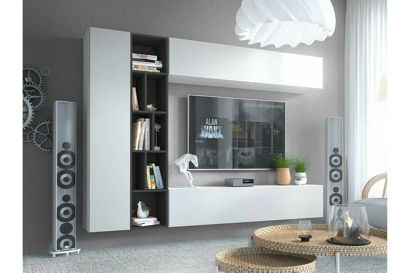 Kintore Möbelset För Vardagsrum - Vit - Products - Förvaring - Förvaringsmöbler - Möbelset för vardagsrum