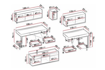 Rathmore Möbelset För Vardagsrum - Svart - Products - Förvaring - Förvaringsmöbler - Möbelset för vardagsrum