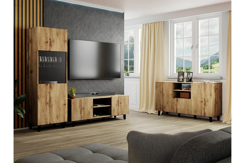 Strontian Möbelset För Vardagsrum Scandinavian Choice Black - Products - Förvaring - Förvaringsmöbler - Möbelset för vardagsrum