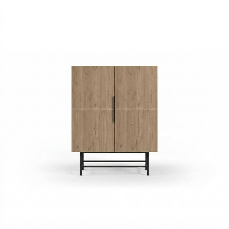 Truvia Sideboard 100x128x40 cm - naturlig ek svart - Products - Förvaring - Förvaringsmöbler - Sideboard & skänk