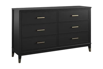 Westerleigh Byrå 144x41 cm Svart/Guld - CosmoLiving - Products - Förvaring - Förvaringsmöbler - Byrå