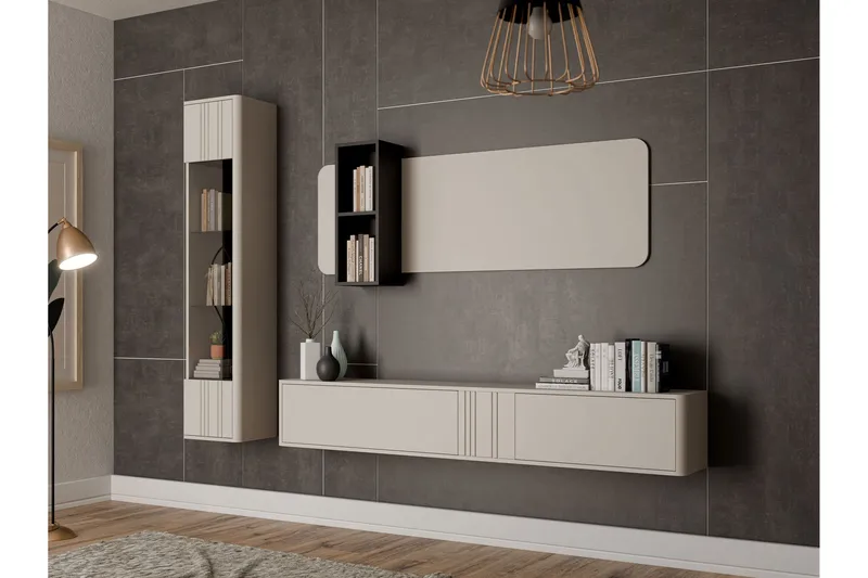 Zalricus Möbelset För Vardagsrum - Beige - Products - Förvaring - Förvaringsmöbler - Möbelset för vardagsrum