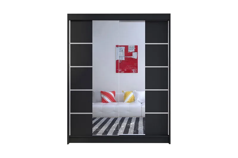 Garderob Camino LED-belysning, Svart