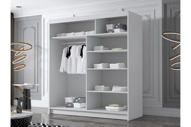 Chavez Garderob 180x215 cm - Svart - Products - Förvaring - Garderober & garderobssystem - Garderobsskåp