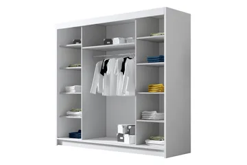 Dianna Garderob 200x215 cm - Vit/Svart - Products - Förvaring - Garderober & garderobssystem - Garderobsskåp