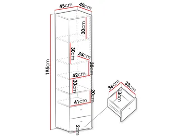 Edson Garderob 45 cm - Products - F örvaring - Garderober & garderobssystem - Garderobsskåp