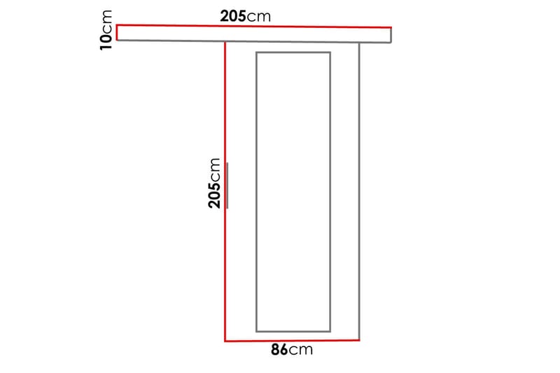Nemanja Skjutdörr 86x205 cm LED-belysning - Svart - Products - Förvaring - Garderober & garderobssystem - Garderobsdörr - Skjutdörr garderob & walk-in closet