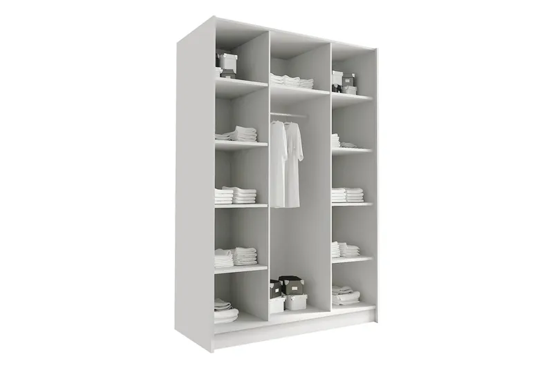 Herrljunga Garderob 150 cm - Vit/Svart - Products - Förvaring - Garderober & garderobssystem - Garderobsskåp