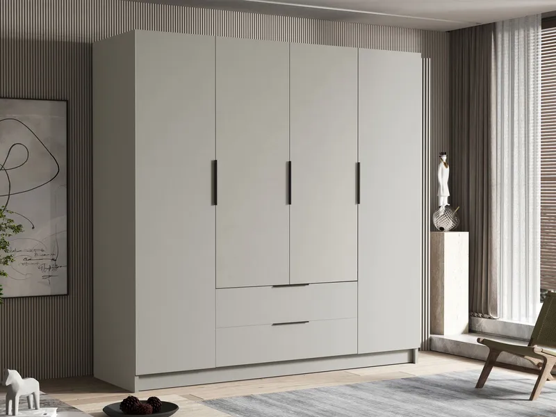 Kelros Garderob 200x216 cm - Beige - Products - Förvaring - Garderober & garderobssystem - Garderobsskåp