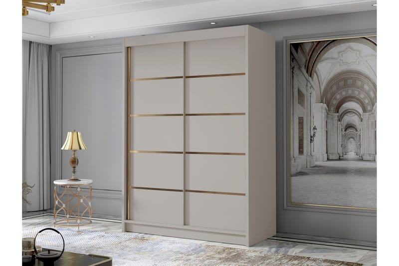 Lungos Garderob 120x200 cm - Beige - Products - Förvaring - Garderober & garderobssystem - Garderobsskåp