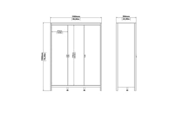 Vallvidera Garderob 150x199 cm - Svart - Products - Förvaring - Garderober & garderobssystem - Garderobsskåp