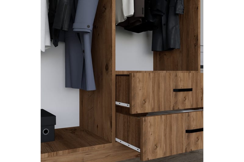 Yaman Garderob 120x180 cm - Brun - Products - Förvaring - Garderober & garderobssystem - Garderobsskåp