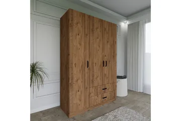 Yaman Garderob 120x181 cm - Valnöt - Products - Förvaring - Garderober & garderobssystem - Garderobsskåp