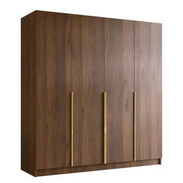 Herrljunga Garderob 200x215 cm - Brun/Guld - Products - Förvaring - Garderober & garderobssystem