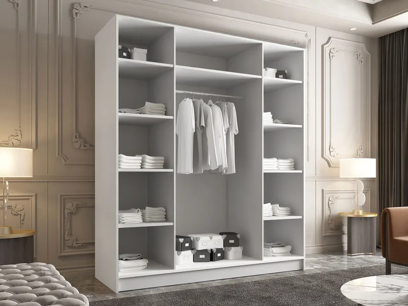 Herrljunga Garderob 200x215 cm - Brun/Guld - Products - Förvaring - Garderober & garderobssystem