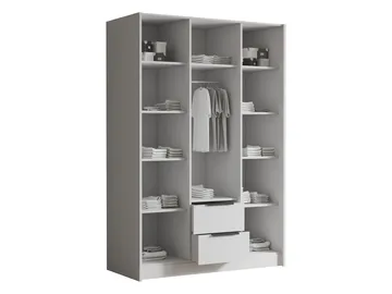 Herrljunga Garderob med Spegel 150x215 cm med lådor - Brun/Guld/Spegel - Products - Förvaring - Garderober & garderobssystem