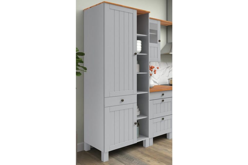 Alby Bokhylla 205x75 cm - Grå - Products - Förvaring - Hylla - Bokhylla