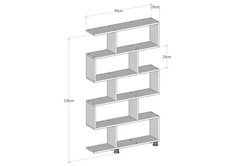 Elegancia Bokhylla - Valnöt - Products - Förvaring - Hylla - Bokhylla