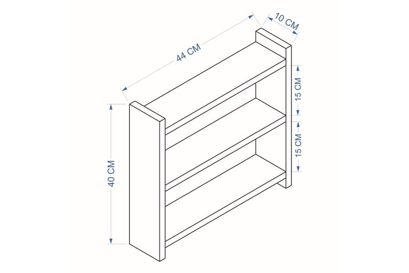 Kosmikoa Lagerhylla 44x10 cm - Valnöt - Products - Förvaring - Hylla - Förvaringshylla - Lagerhylla