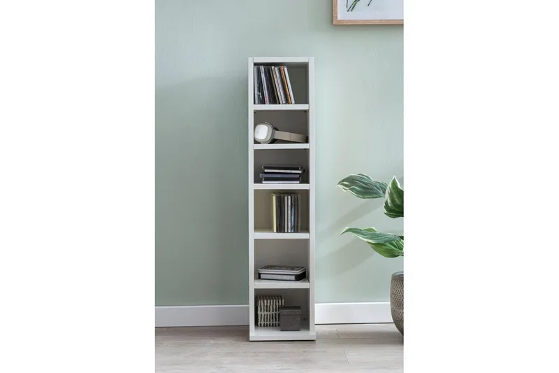 Stående hylla Wohnling Melaminbelagd spånskiva bokförvaring modern - Products - Förvaring - Hylla - Bokhylla