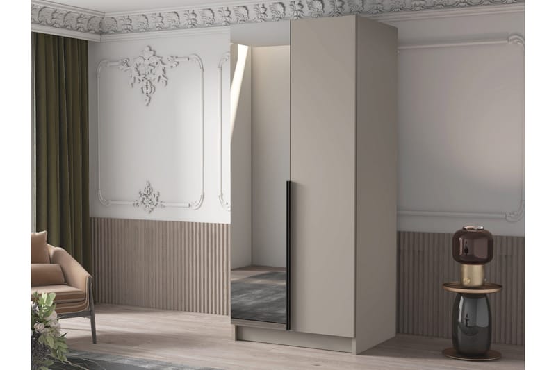 Julissa Garderob med Spegel 100 cm - Kashmir/Svart - Products - Förvaring - Garderober & garderobssystem
