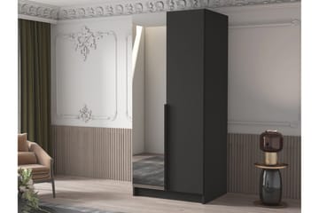 Julissa Garderob med Spegel 100 cm - Svart - Products - Förvaring - Garderober & garderobssystem