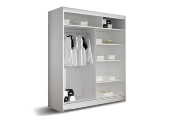 Leila Garderob 150 cm Skjutdörrar Spegel - Beige/Trä/Natur - Products - Förvaring - Garderober & garderobssystem