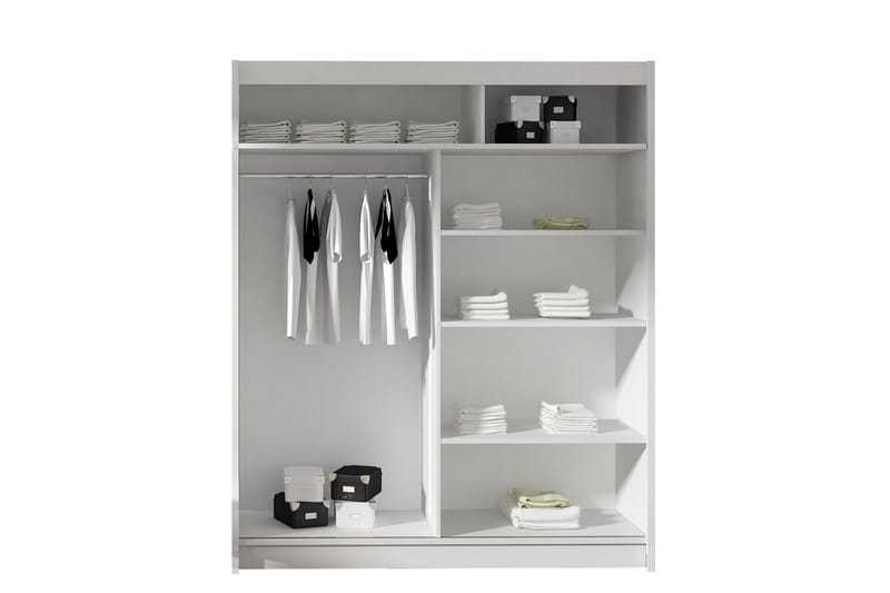 Leila Garderob 150 cm Skjutdörrar Spegel - Beige/Trä/Natur - Products - Förvaring - Garderober & garderobssystem