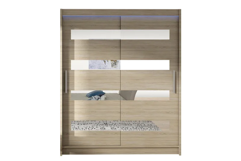 Leila Garderob med Spegel 150x200 cm - Beige - Products - Förvaring - Garderober & garderobssystem