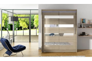 Leila Garderob med Spegel 150x200 cm - Beige - Products - Förvaring - Garderober & garderobssystem