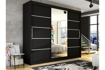 Sia Garderob med Spegel 250x215 cm - Svart - Products - Förvaring - Garderober & garderobssystem