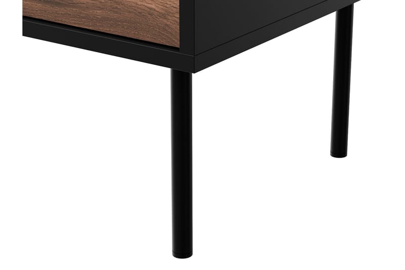 Belonger Smalt Vitrinskåp 40 cm djup 53 cm bred 182 cm hög Mörkt Trä Glas - Svart/Valnöt - Products - Förvaring - Skåp - Vitrinskåp